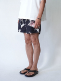 Pacsun  Black Floral Eco 4.5" Swim Trunks
