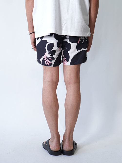 Pacsun Black Floral Eco 4.5" Swim Trunks