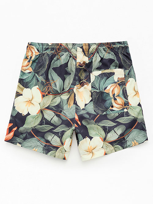 Pacsun Flores AOP 4.5" Swim Trunks