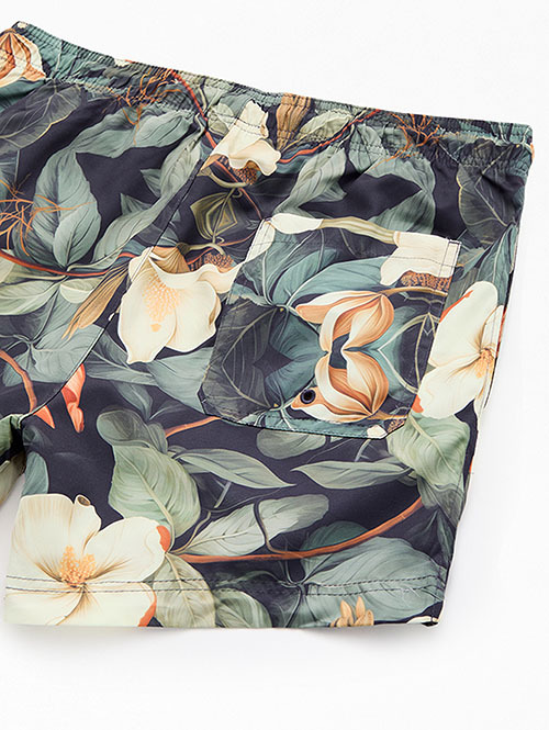 Pacsun Flores AOP 4.5" Swim Trunks