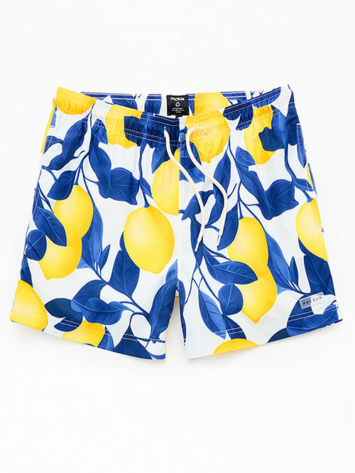 Pacsun Lemons Eco 4.5" Swim Trunks