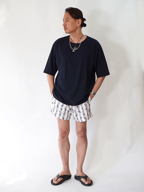 Pacsun Blue Flower Stripe 4.5" Swim Trunks