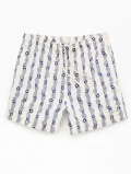Pacsun Blue Flower Stripe 4.5" Swim Trunks