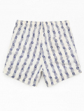 Pacsun Blue Flower Stripe 4.5" Swim Trunks