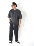 moc T  LYOCELL JERSEY STITCH CREW NECK S/S POCKET TEE - Charcoal