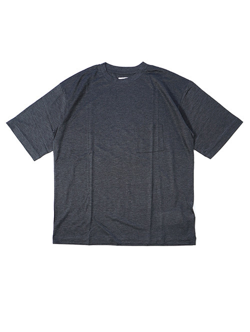 moc T LYOCELL JERSEY STITCH CREW NECK S/S POCKET TEE - Charcoal