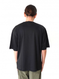 moc T  LYOCELL JERSEY STITCH CREW NECK S/S POCKET TEE - Black