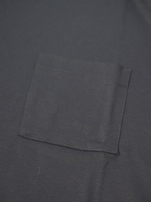 moc T LYOCELL JERSEY STITCH CREW NECK S/S POCKET TEE - Black