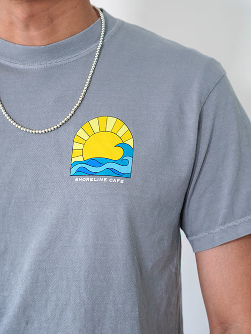 SHORELINE CAFE Tee - Grey