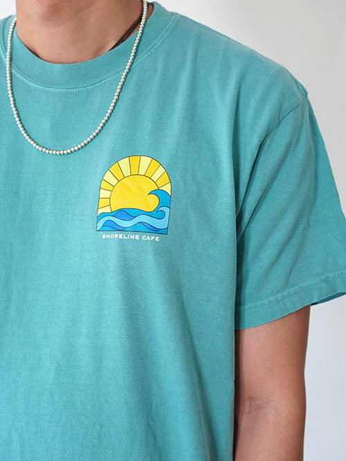SHORELINE CAFE Tee - Mint Green