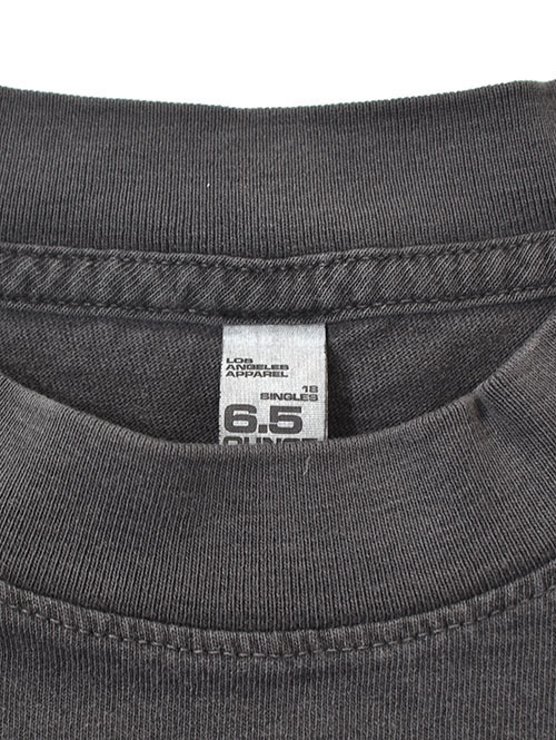 LOS ANGELES APPAREL カスタム 6.5oz ヘビーウエイト Tシャツ - Vintage Black