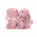 Jellycat ジェリーキャット　Blossom Tulip Bunny Soother  ブランケット付き　うさぎのぬいぐるみ　毛布付きの縫いぐるみ　花柄耳