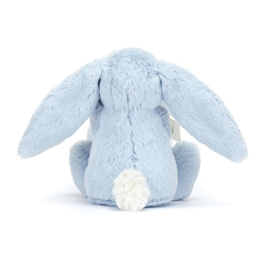 Jellycat ジェリーキャット  Bashful Blue Bunny Soother   うさぎ　布付き　ブランケット付き　青いウサギ　ウサギ　スーザー　STH4BB