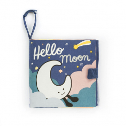 Jellycat ジェリーキャット　【Hello Moon Fabric Book 】　ベビーブック 布製　本　ぬのの本　布　絵本　英語の本