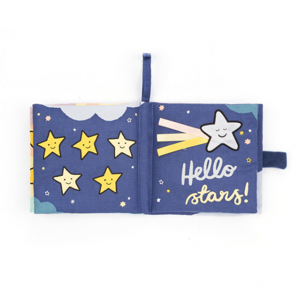 Jellycat ジェリーキャット 【Hello Moon Fabric Book 】 ベビーブック 布製 本 ぬのの本 布 絵本 英語の本
