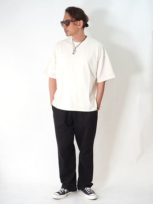 W.A.T.C STUDIO Oversized boxy Tee - Natural /Ecru