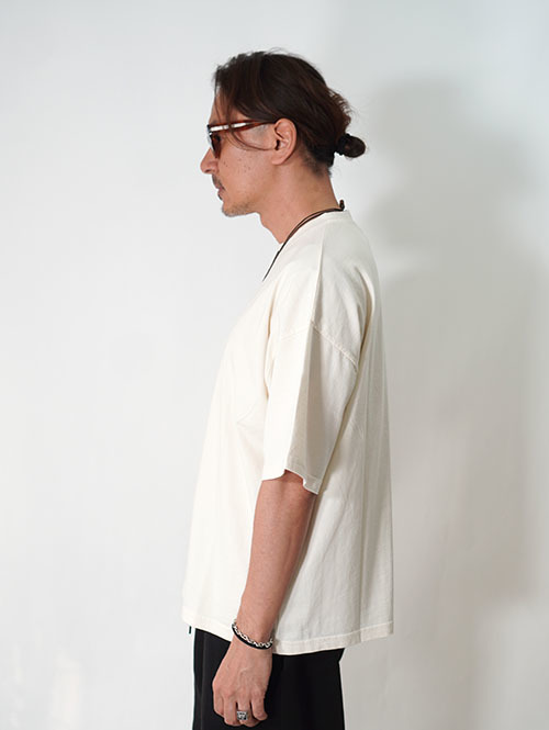 W.A.T.C STUDIO Oversized boxy Tee - Natural /Ecru