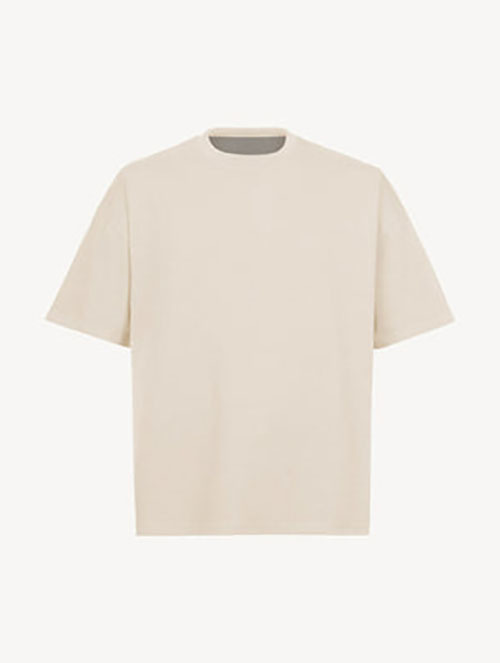 W.A.T.C STUDIO Oversized boxy Tee - Natural /Ecru