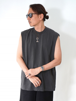 LOS ANGELES APPAREL 6.5oz Sleeveless Tee - Vintage Black