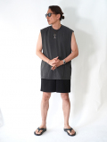 LOS ANGELES APPAREL 6.5oz Sleeveless Tee - Vintage Black
