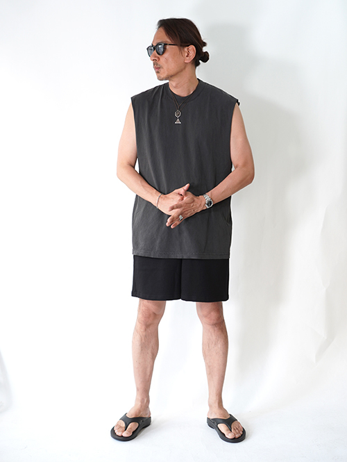 LOS ANGELES APPAREL 6.5oz Sleeveless Tee - Vintage Black