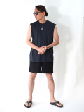 LOS ANGELES APPAREL 6.5oz Sleeveless Tee - Black Edge