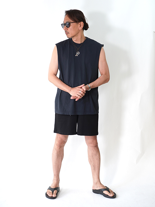 LOS ANGELES APPAREL 6.5oz Sleeveless Tee - Black Edge