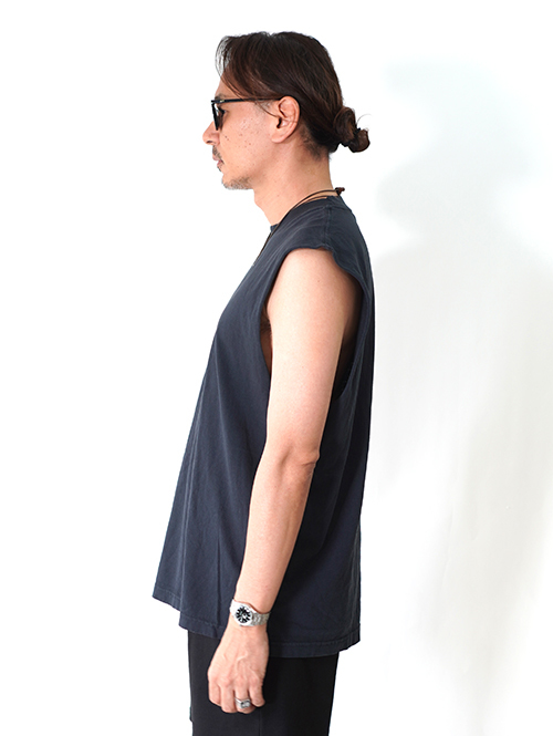 LOS ANGELES APPAREL 6.5oz Sleeveless Tee - Black Edge