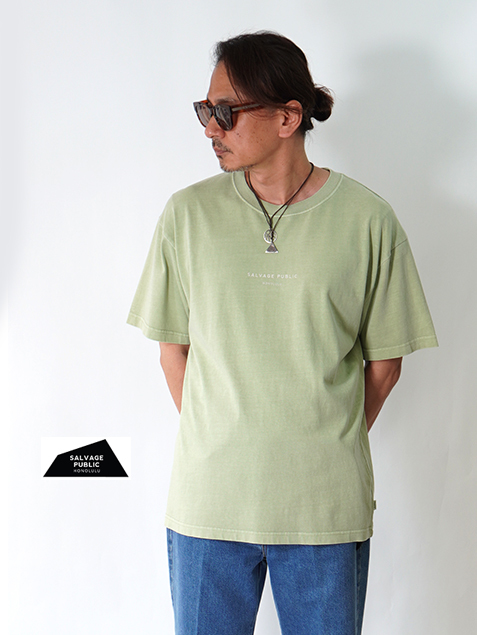 SALVAGE PUBLIC Surf Live Freely Tee - Sage