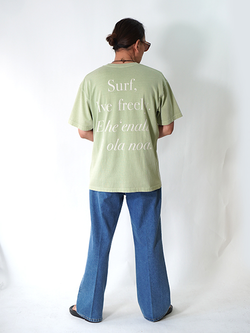 SALVAGE PUBLIC Surf Live Freely Tee - Sage