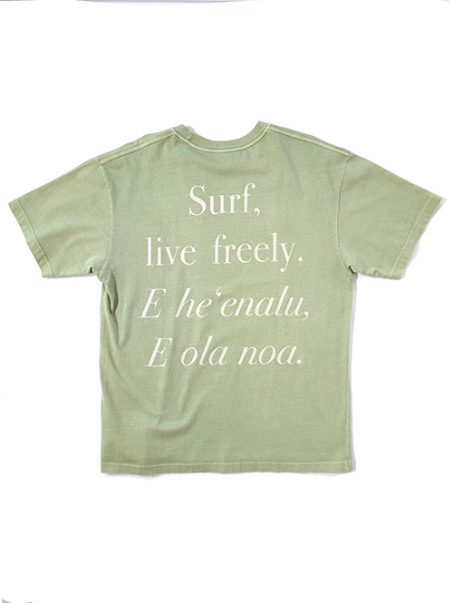 SALVAGE PUBLIC Surf Live Freely Tee - Sage