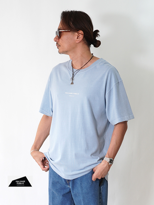 SALVAGE PUBLIC Surf Live Freely Tee - Ocean Blue