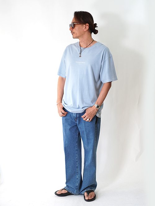 SALVAGE PUBLIC Surf Live Freely Tee - Ocean Blue