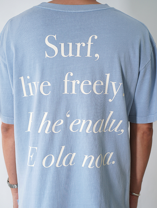SALVAGE PUBLIC Surf Live Freely Tee - Ocean Blue