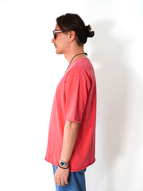 Grab in hollywood Heavy Weight Relax Fit All Cut Tee - Pigment Red