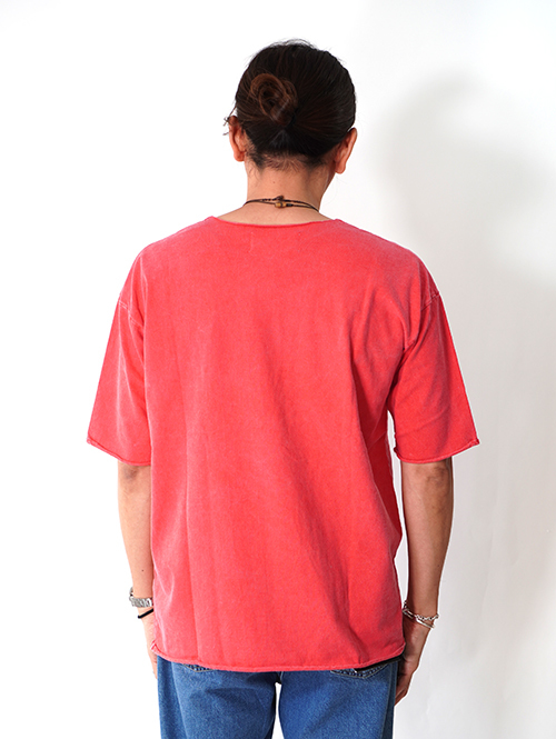 Grab in hollywood Heavy Weight Relax Fit All Cut Tee - Pigment Red