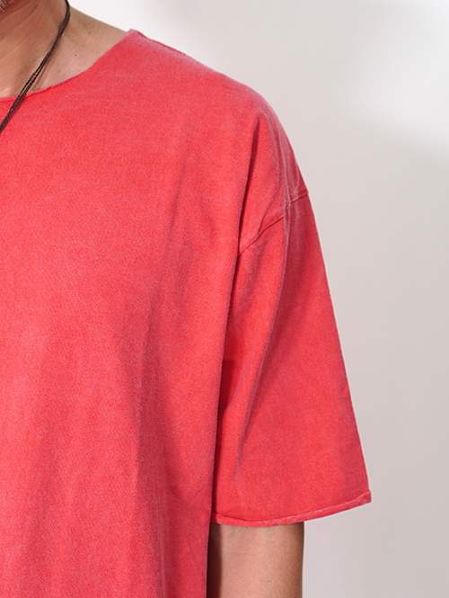 Grab in hollywood Heavy Weight Relax Fit All Cut Tee - Pigment Red