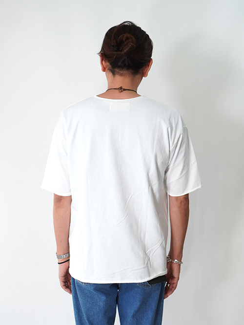 Grab in hollywood Heavy Weight Relax Fit All Cut Tee -White