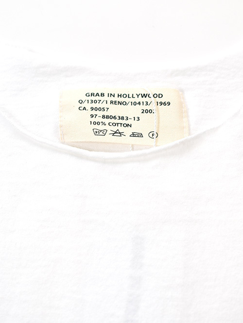 Grab in hollywood Heavy Weight Relax Fit All Cut Tee -White