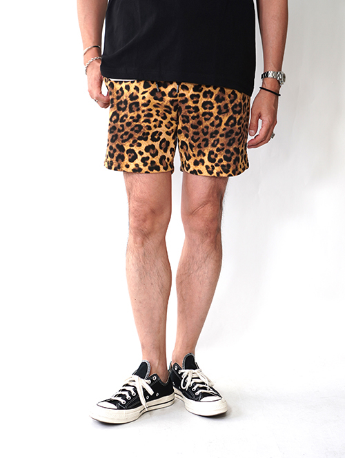 ILL ONE EIGHTY ILL241-16 LEOPARD SWEAT SHORTS