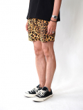 ILL ONE EIGHTY  ILL241-16  LEOPARD SWEAT SHORTS