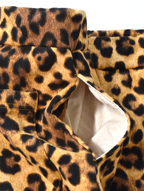 ILL ONE EIGHTY ILL241-16 LEOPARD SWEAT SHORTS