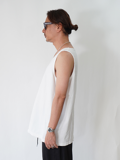 GRAB IN HOLLYWOOD Heavy Weight Relax Fit Tank Top - White