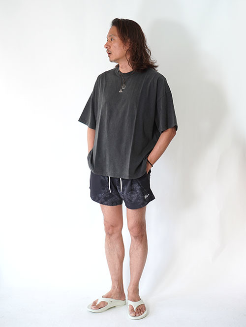 Pacsun Black Blotch Bandana Eco 4.5" Swim Trunks