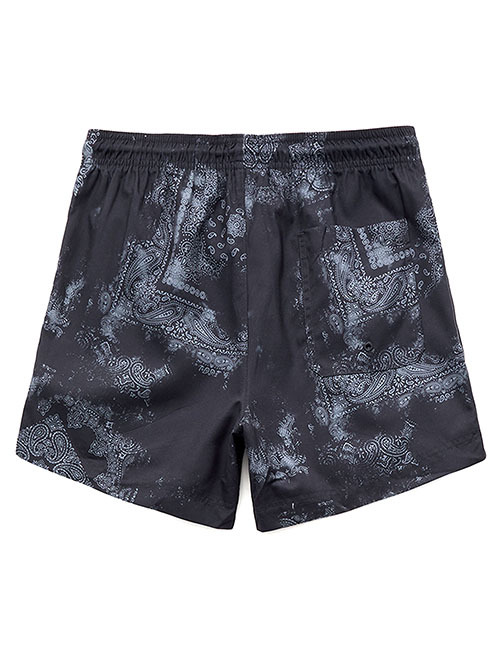 Pacsun Black Blotch Bandana Eco 4.5" Swim Trunks