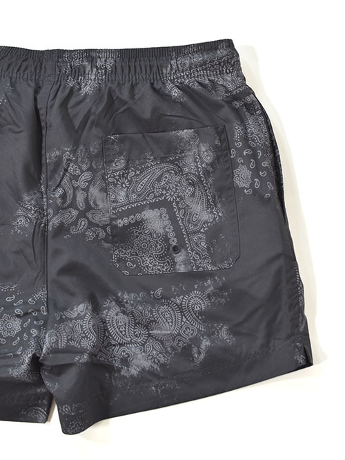 Pacsun Black Blotch Bandana Eco 4.5" Swim Trunks