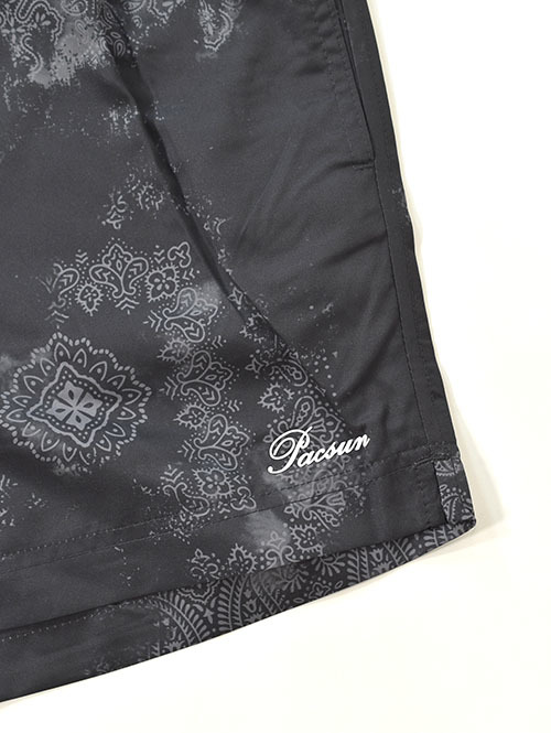 Pacsun Black Blotch Bandana Eco 4.5" Swim Trunks