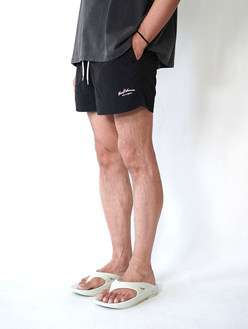 Pacsun Black Solid Collegiate 6.5" Swim Trunks
