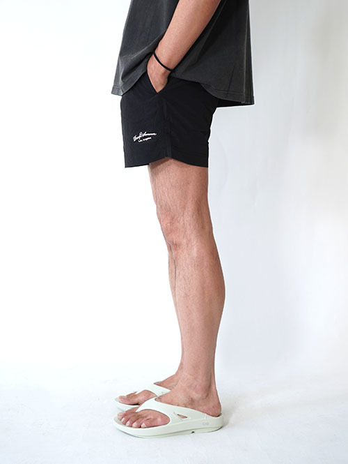 Pacsun Black Solid Collegiate 6.5" Swim Trunks