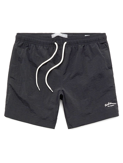 Pacsun Black Solid Collegiate 6.5" Swim Trunks
